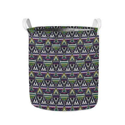 Colorful Geometric Native Navajo Print Collapsible Laundry Basket