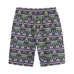 Colorful Geometric Native Navajo Print Cotton Shorts