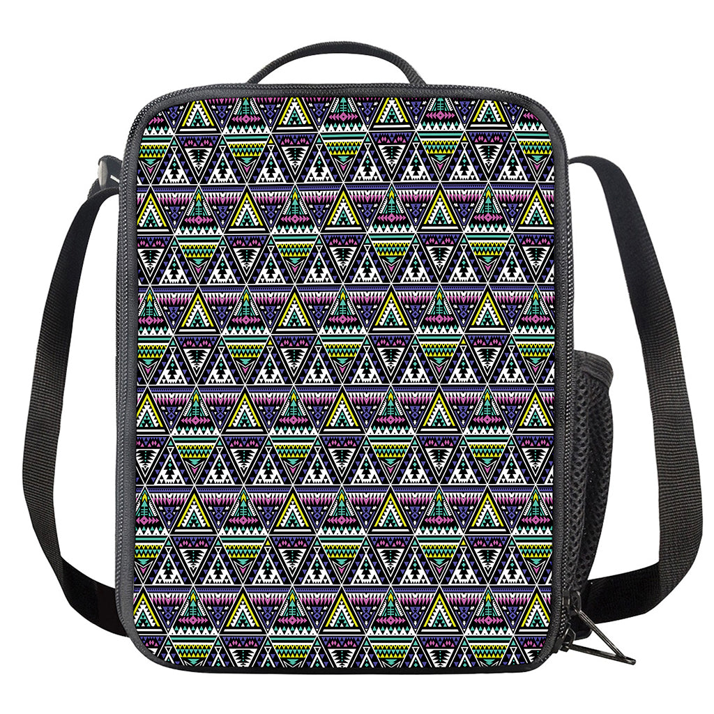 Colorful Geometric Native Navajo Print Crossbody Lunch Bag