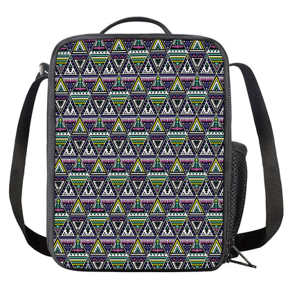 Colorful Geometric Native Navajo Print Crossbody Lunch Bag