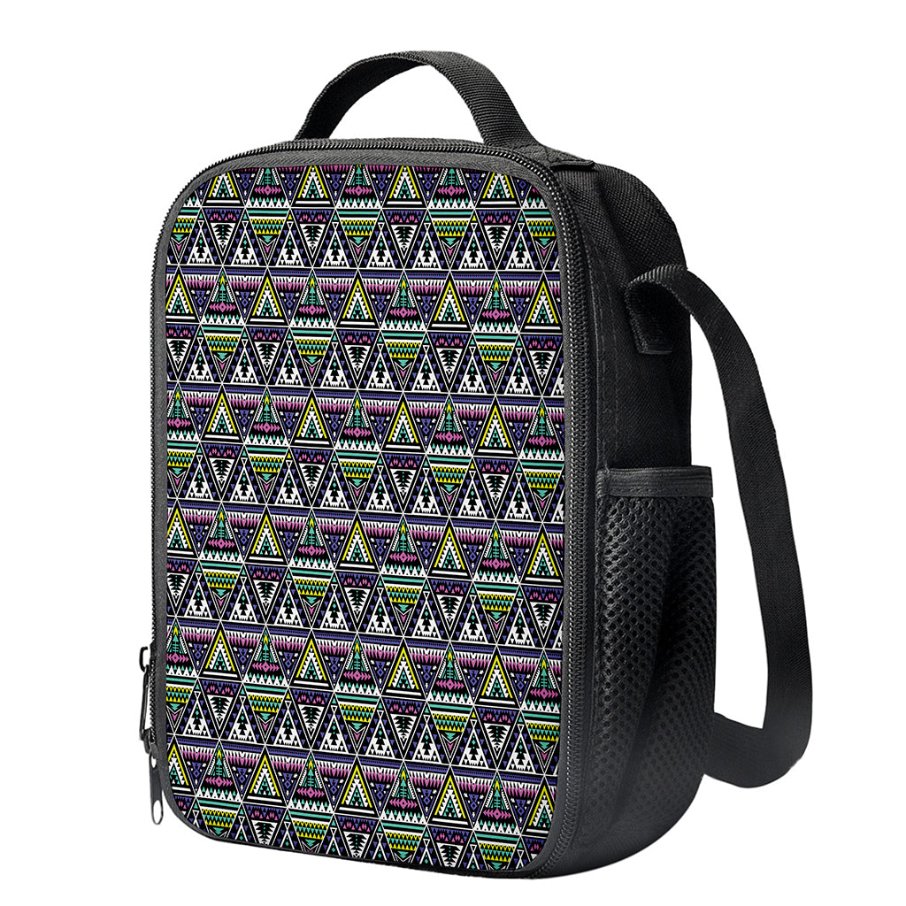 Colorful Geometric Native Navajo Print Crossbody Lunch Bag