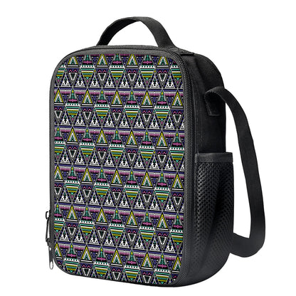 Colorful Geometric Native Navajo Print Crossbody Lunch Bag