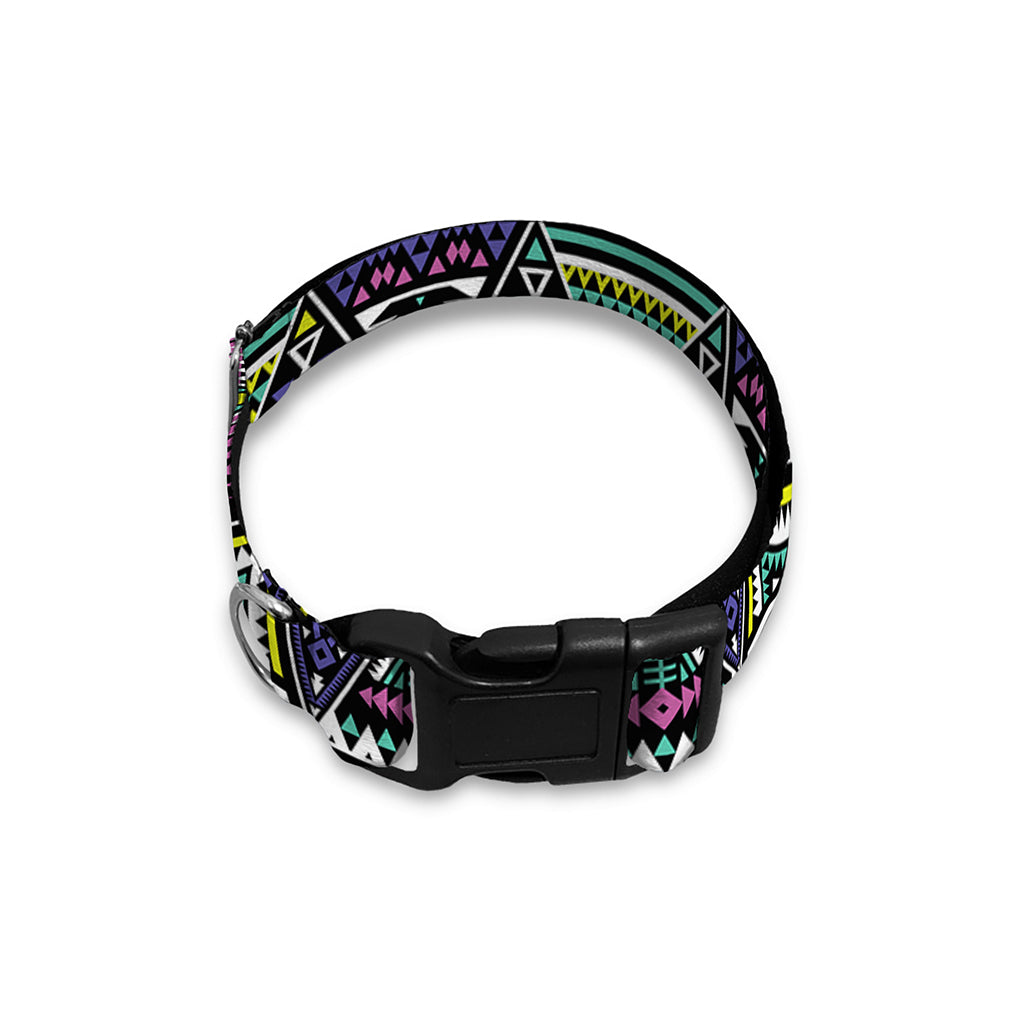 Colorful Geometric Native Navajo Print Dog Collar