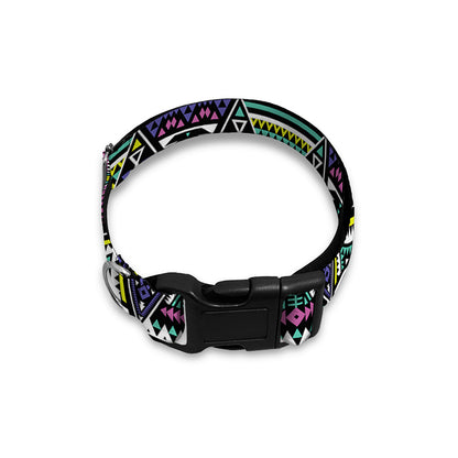 Colorful Geometric Native Navajo Print Dog Collar