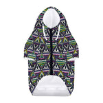 Colorful Geometric Native Navajo Print Dog Zip Up Hoodie