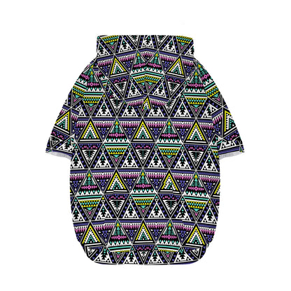 Colorful Geometric Native Navajo Print Dog Zip Up Hoodie
