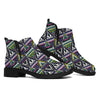 Colorful Geometric Native Navajo Print Flat Ankle Boots