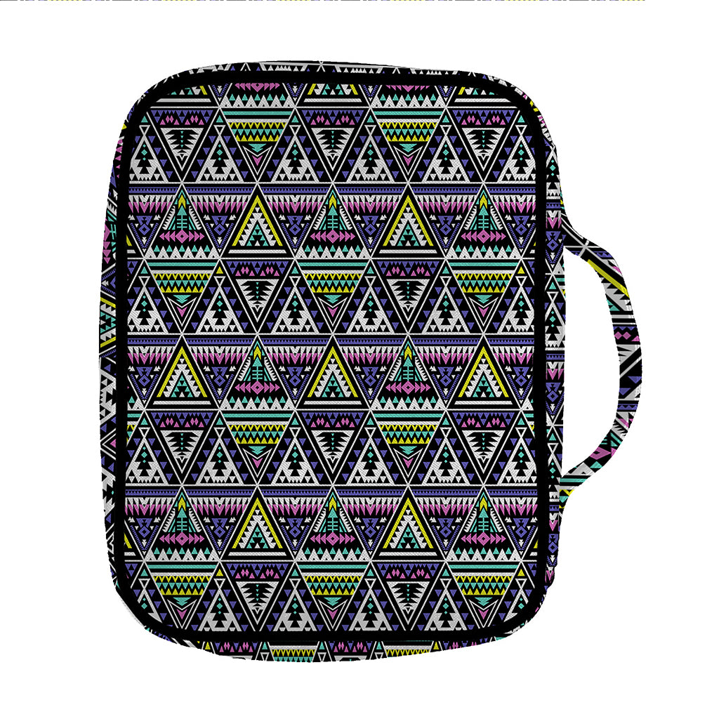 Colorful Geometric Native Navajo Print Front Pocket Bible Bag