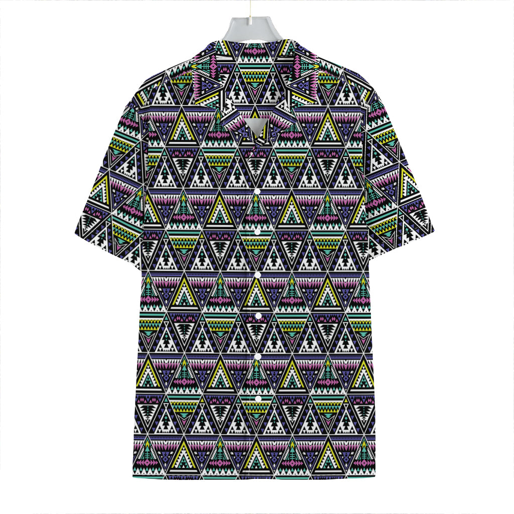 Colorful Geometric Native Navajo Print Hawaiian Shirt