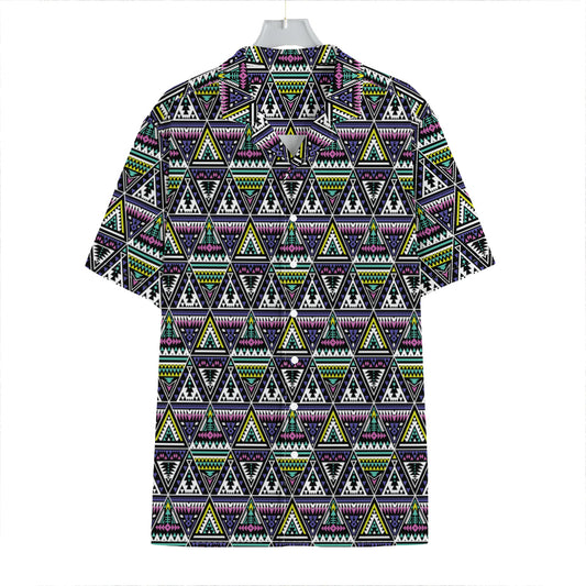 Colorful Geometric Native Navajo Print Hawaiian Shirt