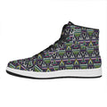 Colorful Geometric Native Navajo Print High Top Leather Sneakers