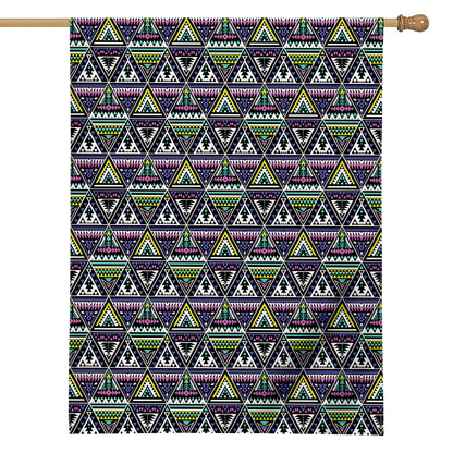 Colorful Geometric Native Navajo Print House Flag