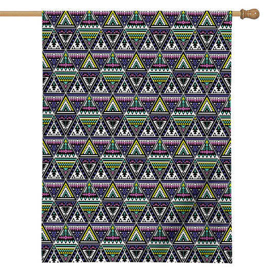 Colorful Geometric Native Navajo Print House Flag