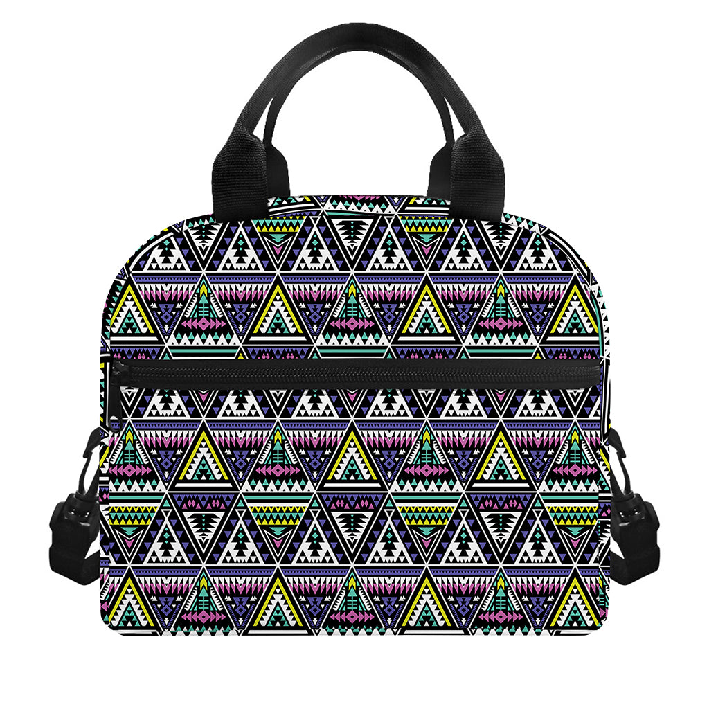 Colorful Geometric Native Navajo Print Insulated Lunch Bag