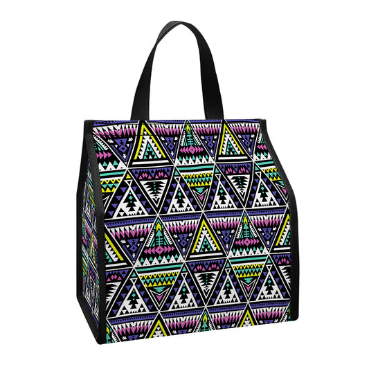 Colorful Geometric Native Navajo Print Insulated Lunch Tote