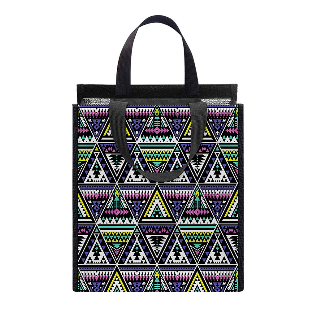 Colorful Geometric Native Navajo Print Insulated Lunch Tote