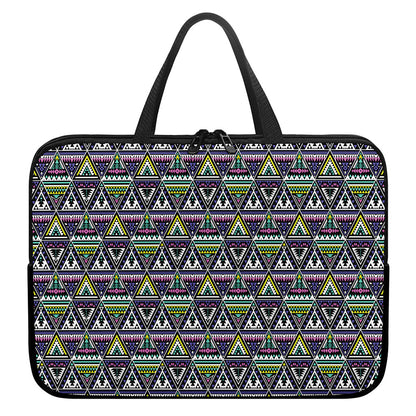 Colorful Geometric Native Navajo Print Laptop Sleeve With Handle