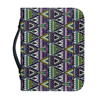 Colorful Geometric Native Navajo Print Leather Bible Cover