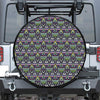 Colorful Geometric Native Navajo Print Leather Spare Tire Cover