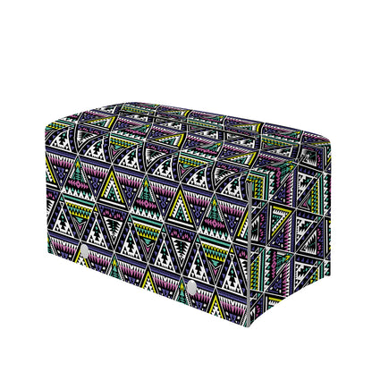 Colorful Geometric Native Navajo Print Leather Tissue Box Cover