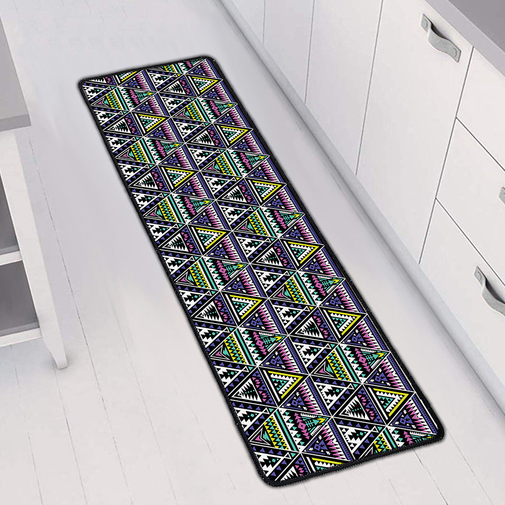 Colorful Geometric Native Navajo Print Long Kitchen Mat