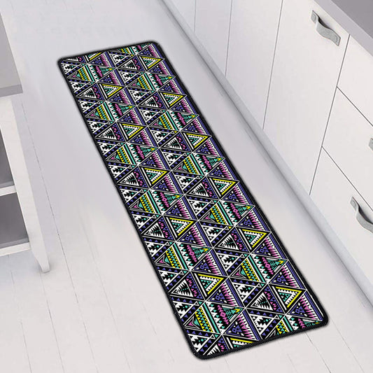 Colorful Geometric Native Navajo Print Long Kitchen Mat