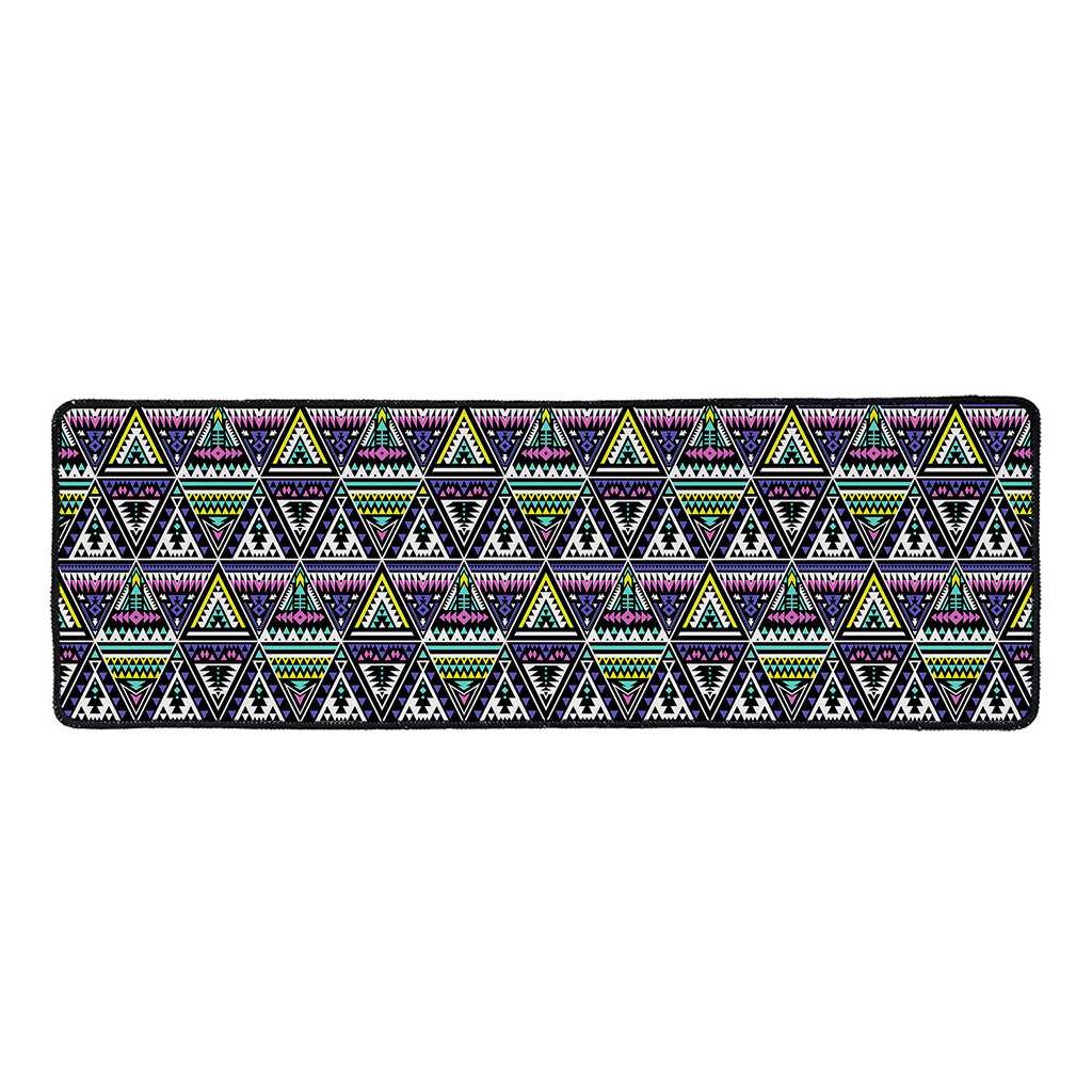 Colorful Geometric Native Navajo Print Long Kitchen Mat