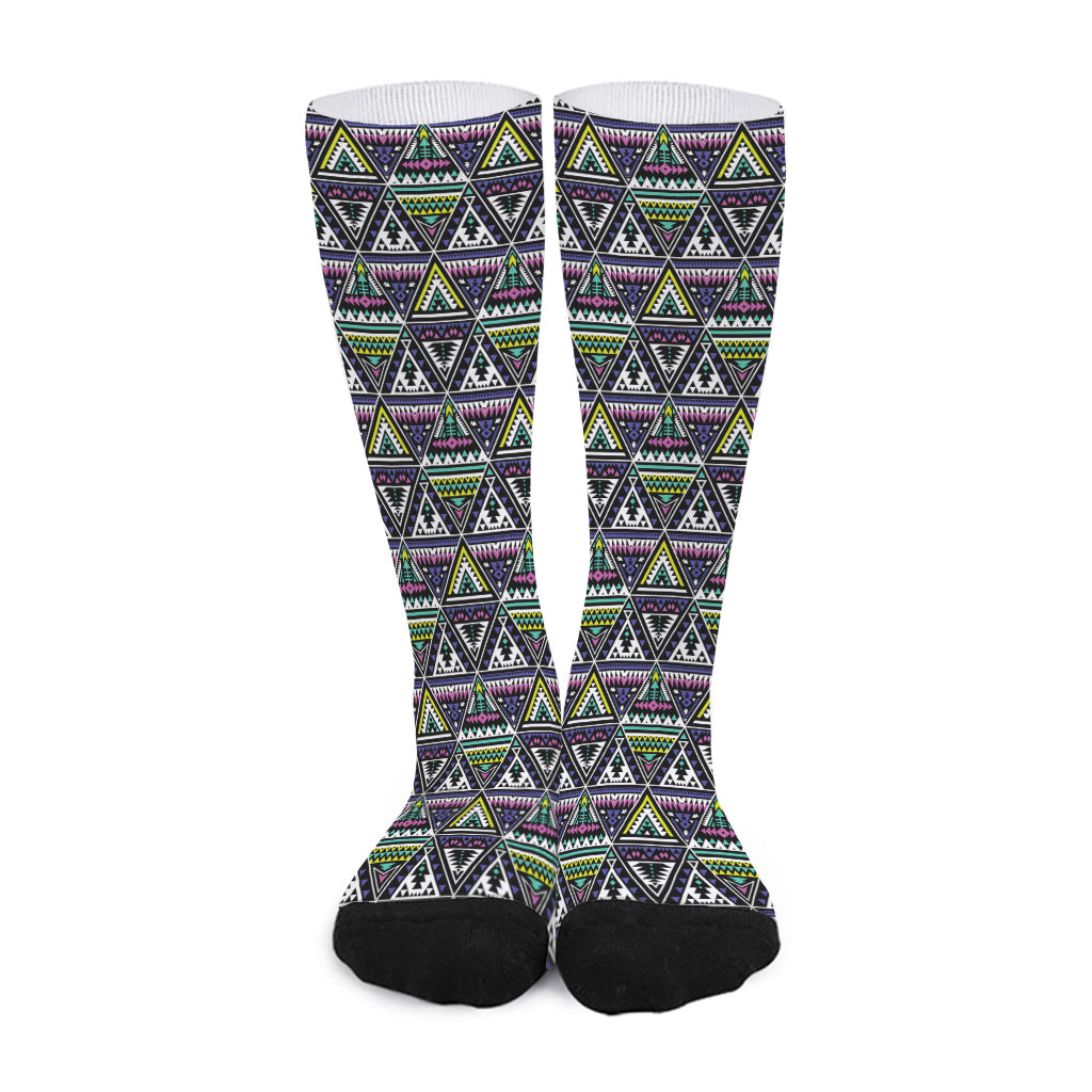 Colorful Geometric Native Navajo Print Long Socks
