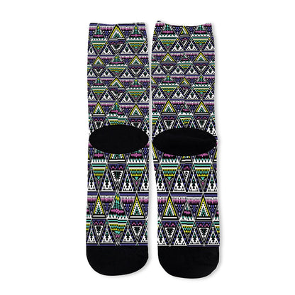Colorful Geometric Native Navajo Print Long Socks