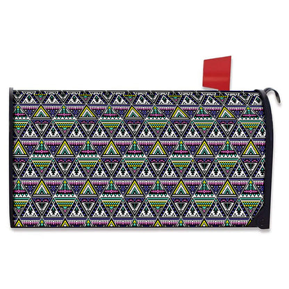 Colorful Geometric Native Navajo Print Mailbox Cover