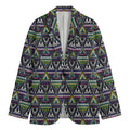 Colorful Geometric Native Navajo Print Men's Blazer