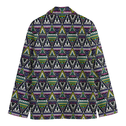 Colorful Geometric Native Navajo Print Men's Blazer