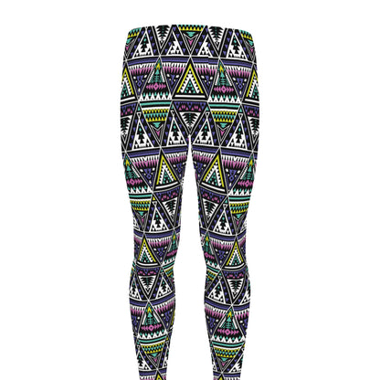 Colorful Geometric Native Navajo Print Men's leggings