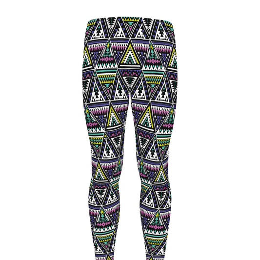 Colorful Geometric Native Navajo Print Men's leggings