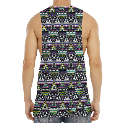 Colorful Geometric Native Navajo Print Men's Muscle Tank Top