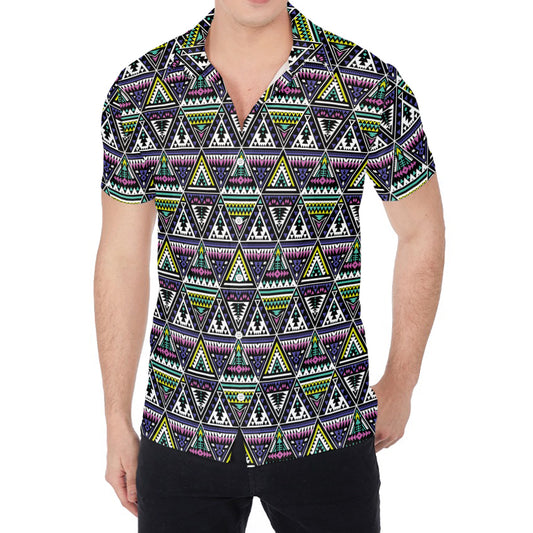 Colorful Geometric Native Navajo Print Men's Shirt
