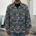 Colorful Geometric Native Navajo Print Men's Shirt Jacket