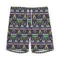 Colorful Geometric Native Navajo Print Men's Athletic Shorts