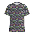 Colorful Geometric Native Navajo Print Men's Athletic T-Shirt