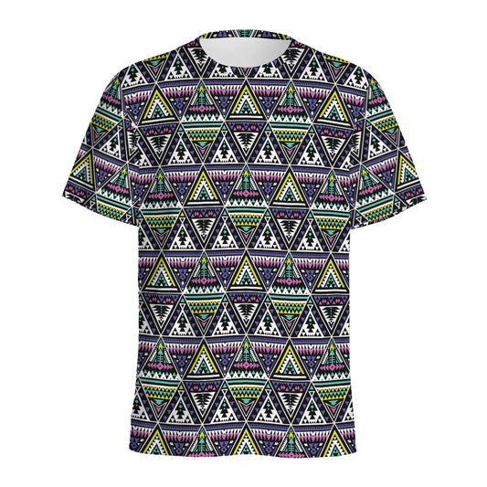Colorful Geometric Native Navajo Print Men's Sports T-Shirt