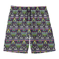 Colorful Geometric Native Navajo Print Men's Swim Trunks