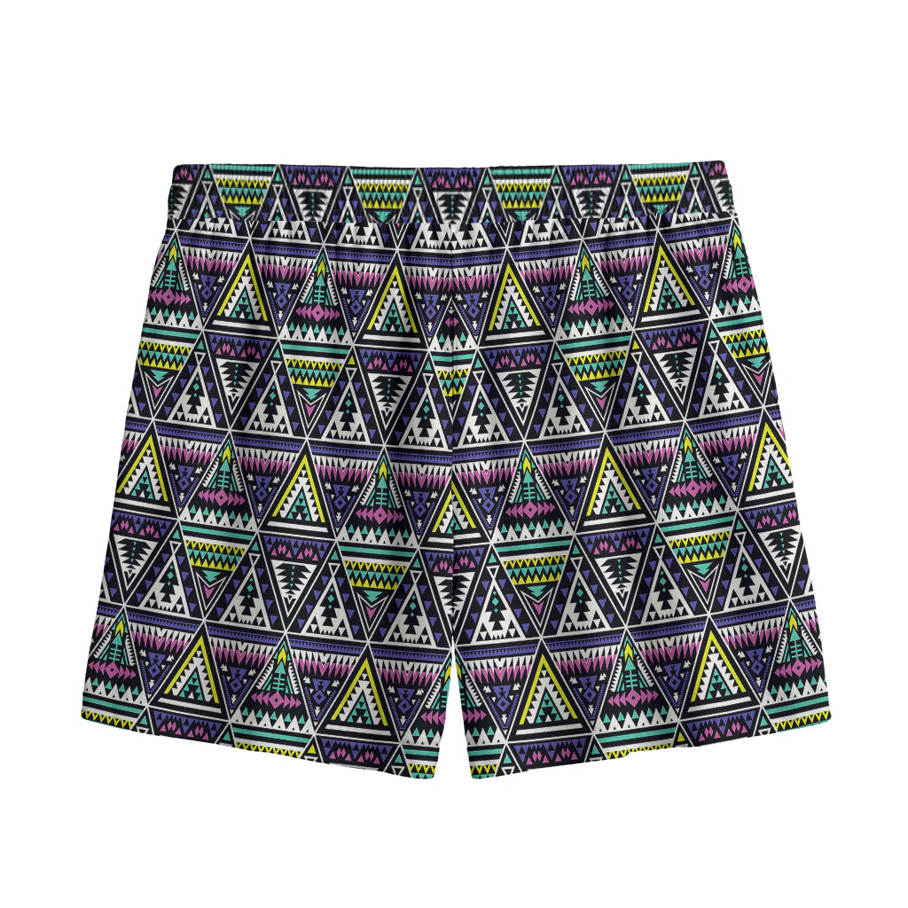 Colorful Geometric Native Navajo Print Mesh Shorts