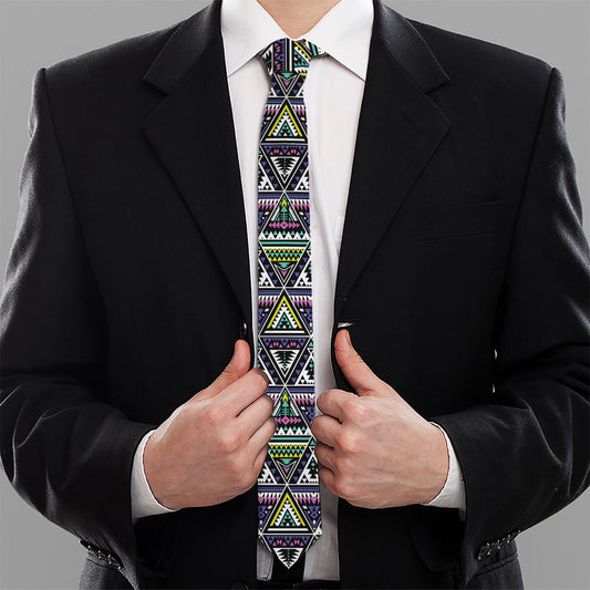 Colorful Geometric Native Navajo Print Necktie