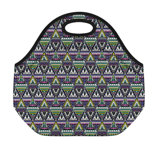 Colorful Geometric Native Navajo Print Neoprene Lunch Bag