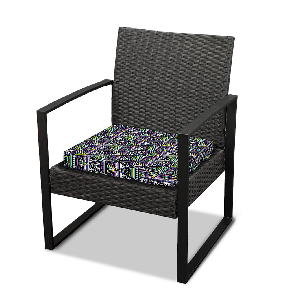 Colorful Geometric Native Navajo Print Outdoor Seat Cushion Cover