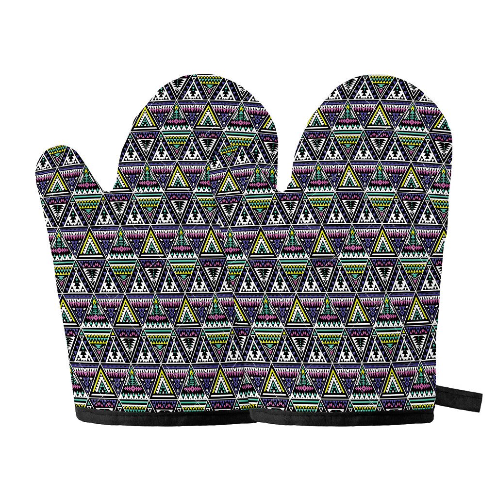 Colorful Geometric Native Navajo Print Oven Mitts