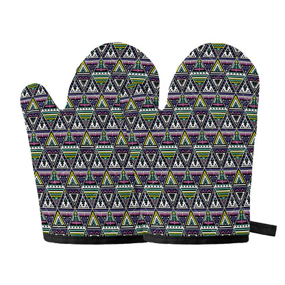Colorful Geometric Native Navajo Print Oven Mitts