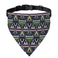 Colorful Geometric Native Navajo Print Over The Collar Dog Bandana