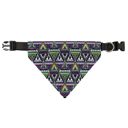 Colorful Geometric Native Navajo Print Over The Collar Dog Bandana
