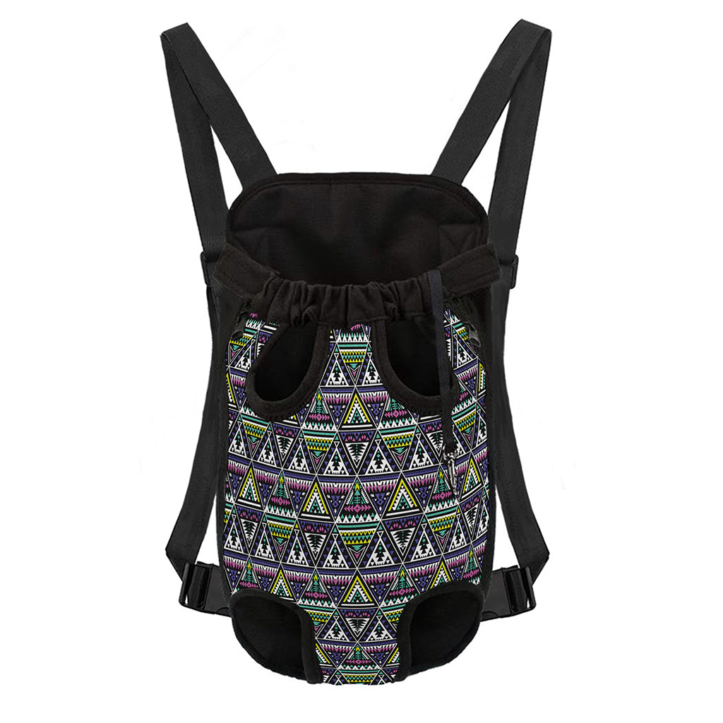 Colorful Geometric Native Navajo Print Pet Carrier Backpack